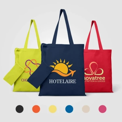Rosin Recycled 5 oz Cotton Foldable Pouch Tote Bag - 9.7L