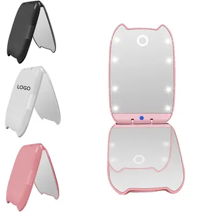 Folding Touch-screen LED Make-up Mirror