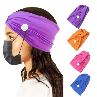 Heandbands with Buttons for Mask Holder