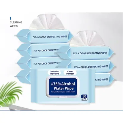 50pcs a bag 75% alcohol wipes