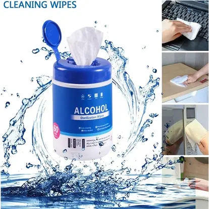 60Pcs Barreled Alcohol Wipes