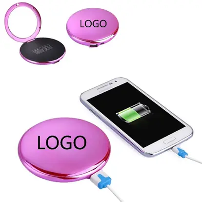 4000mAh Portable Compact Power Bank Charger With Makeup Mirr