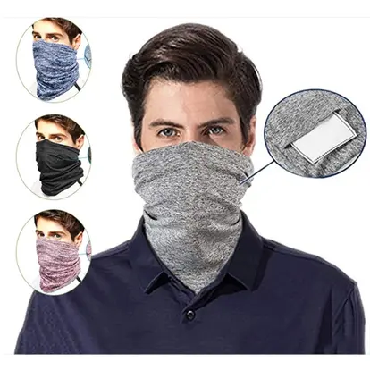 Neck Gaiter Bandana with PM 2.5 Filters