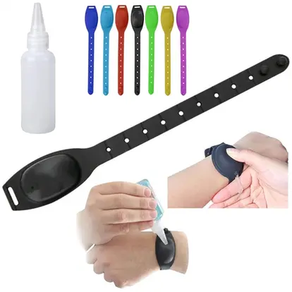 Wristband Hand Sanitizer Empty Dispenser Silicone Refillable