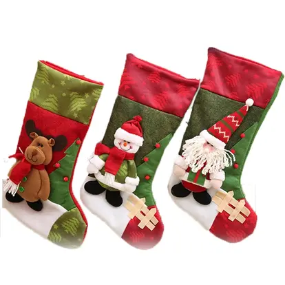Christmas sock shape gift bags