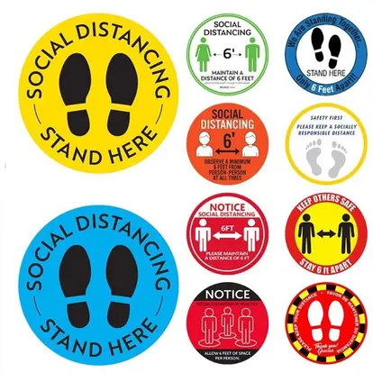 Social Distancing Floor Decoration Stickers Decals