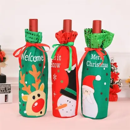 Custom Christmas Wine Bottle Covers