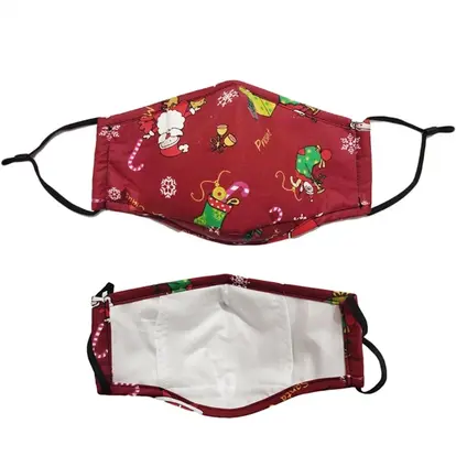 Kids Christmas Reusable Cotton Mask