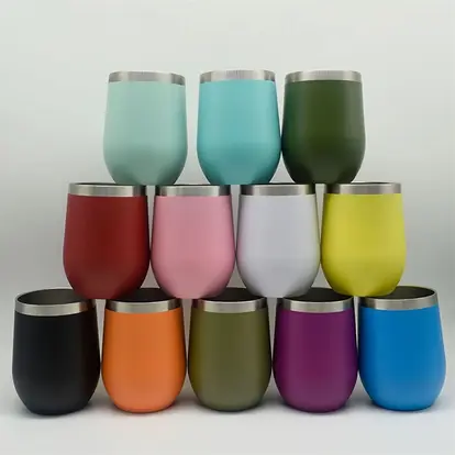12oz Double Wall Eggshell Cup with Lid