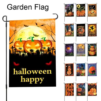 Full Color Garden Flag 12" x 18" Halloween Thanksgiving