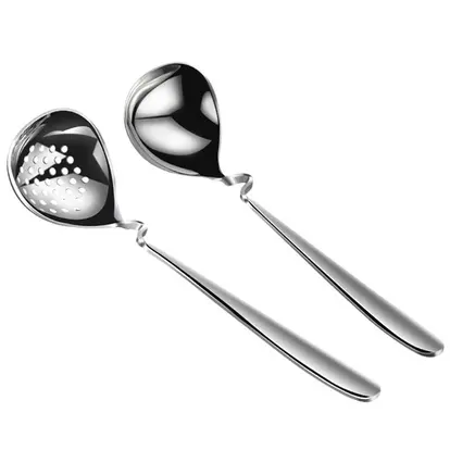 304 Stainless Steel 2 Pieces Spoon and Soup Ladle Set