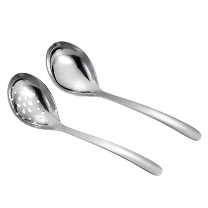 304 Stainless Steel 2 Pieces Spoon and Soup Ladle Set