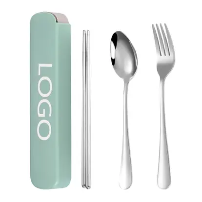 3 Piece Stainless Steel Travel Cutlery Set