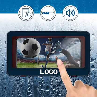 6.8" Wall Mount Shower Phone Holder Waterproof Phone Case