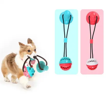 Suction Cup Rubber Rope Tug Dog Molar Toy
