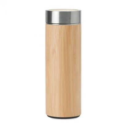 Double Wall Bamboo Flask 400ml