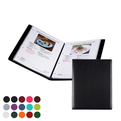 A4 Information, Wine List or Menu Holder to show 16 sides of information, in Belluno