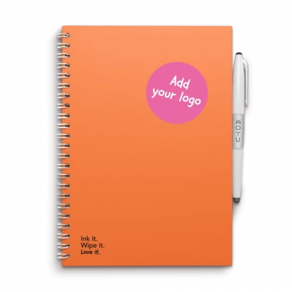 MOYU Erasable Stone Paper Notebook A5 Hardcover Sunset Orange - 20 Pages