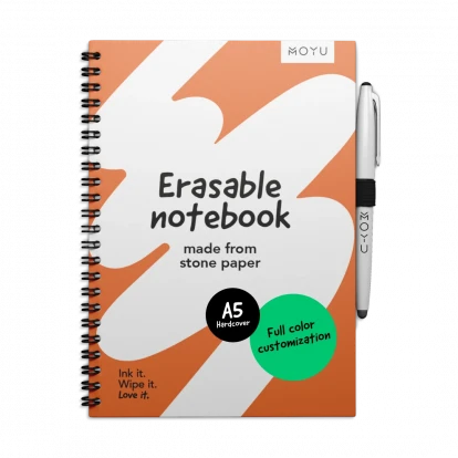 MOYU Erasable Stone Paper Notebook A5 Hardcover - 40 Pages