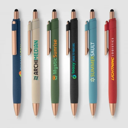 York Recycled Plastic Bronze Trim Stylus Ballpoint Pen