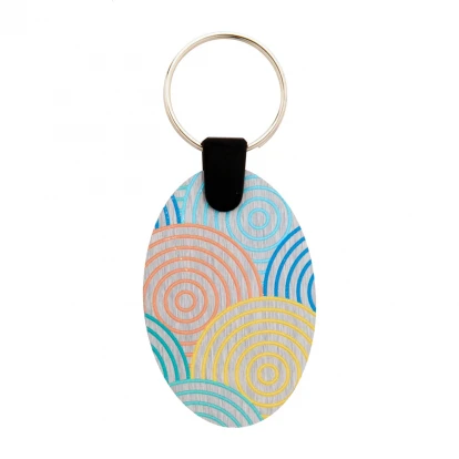 Aluudy B Oval Metal Keyring