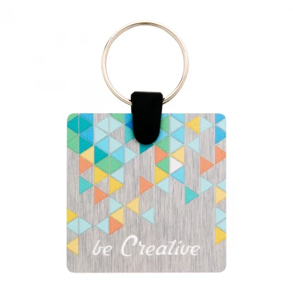 Aluudy C Square Metal Keyring