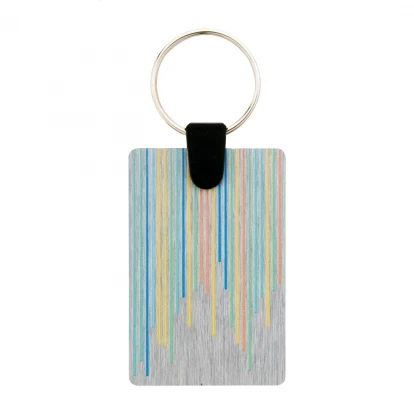 Aluudy D Rectangle Metal Keyring
