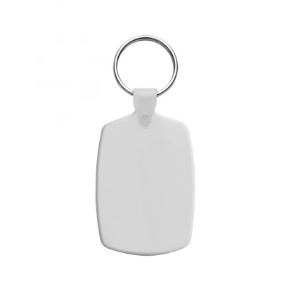 Slice Rectangular Plastic Keyring
