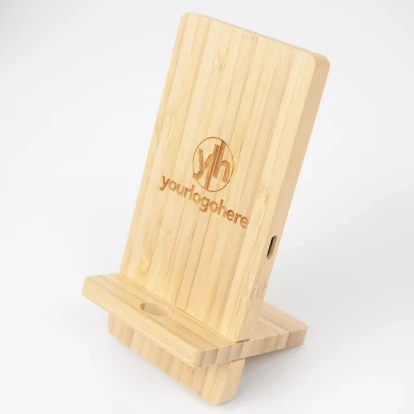 Custom Printed Bamboo Charging Stand
