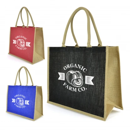 Large Coloured Halton Jute Shopper