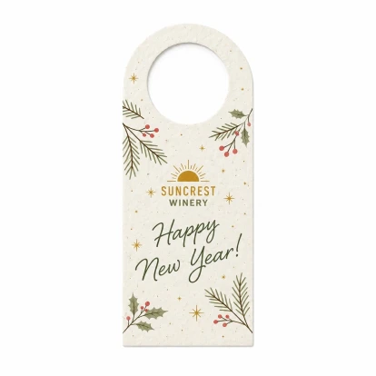 Christmas Seed Paper Bottle Collar