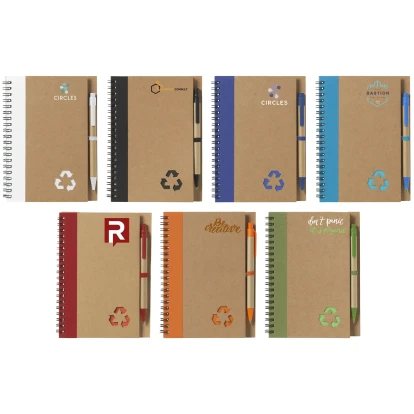 Recycled Notebook and Pen approx A5