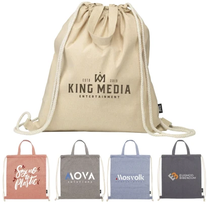 Recycled Cotton Drawstring Bag 180gsm/5.3oz