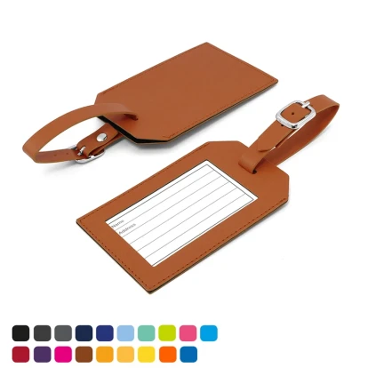 Rectangle Luggage Tag in Soft Touch Vegan Torino PU