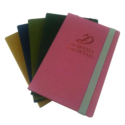 Colours Brillianta Linen A5 Casebound Notebook with Elastic Strap