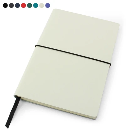 Recycled ELeather A5 Flexi Notebook with an Elastic Strap, made in the UK