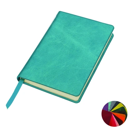 Coloured Kensington Distressed Leather Pocket Casebound Notebook