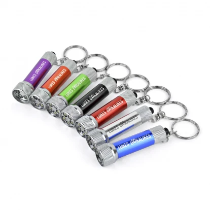 LED Metal Torch Keyring
