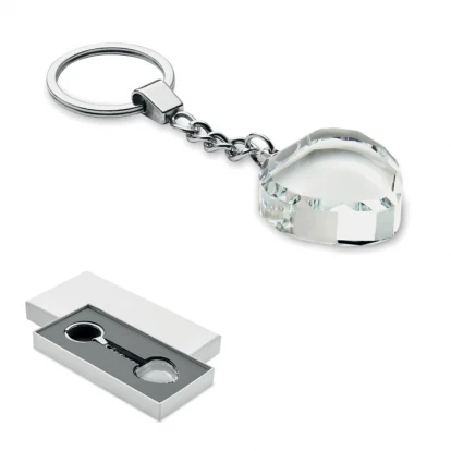 Glass Heart Award Keyring 