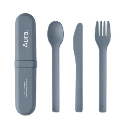 Cutlery Set And Case In PLA