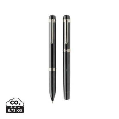 Swiss peak OSLO recycled stainless steel deluxe pen set