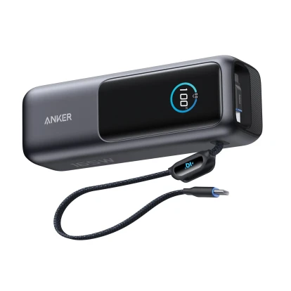 Anker Power Bank 25.000 mah 165W, Built-in retractable cable