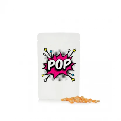 Organic Popcorn Pouch 50g - Matt White