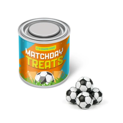 Small Paint Tin - Chocolate Footballs